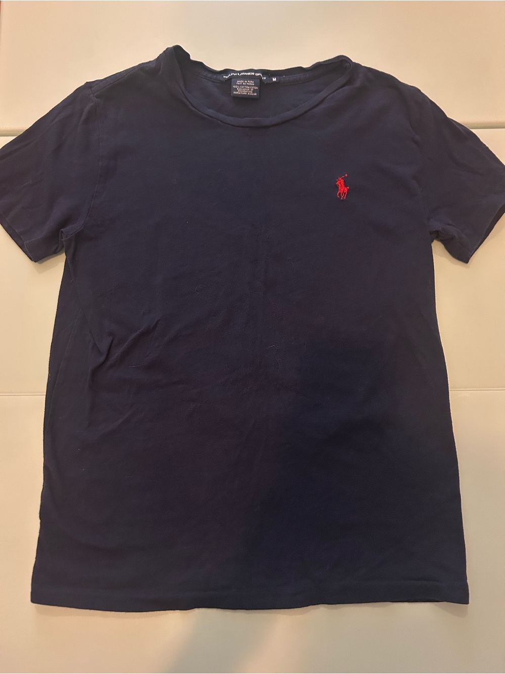 Ralph Lauren Sport Navy Short-Sleeve T-Shirt with Red Pony